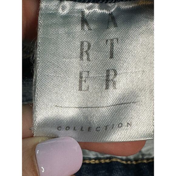 Karter Collection blue painted distressed skinny jeans size 32 - Picture 4 of 10